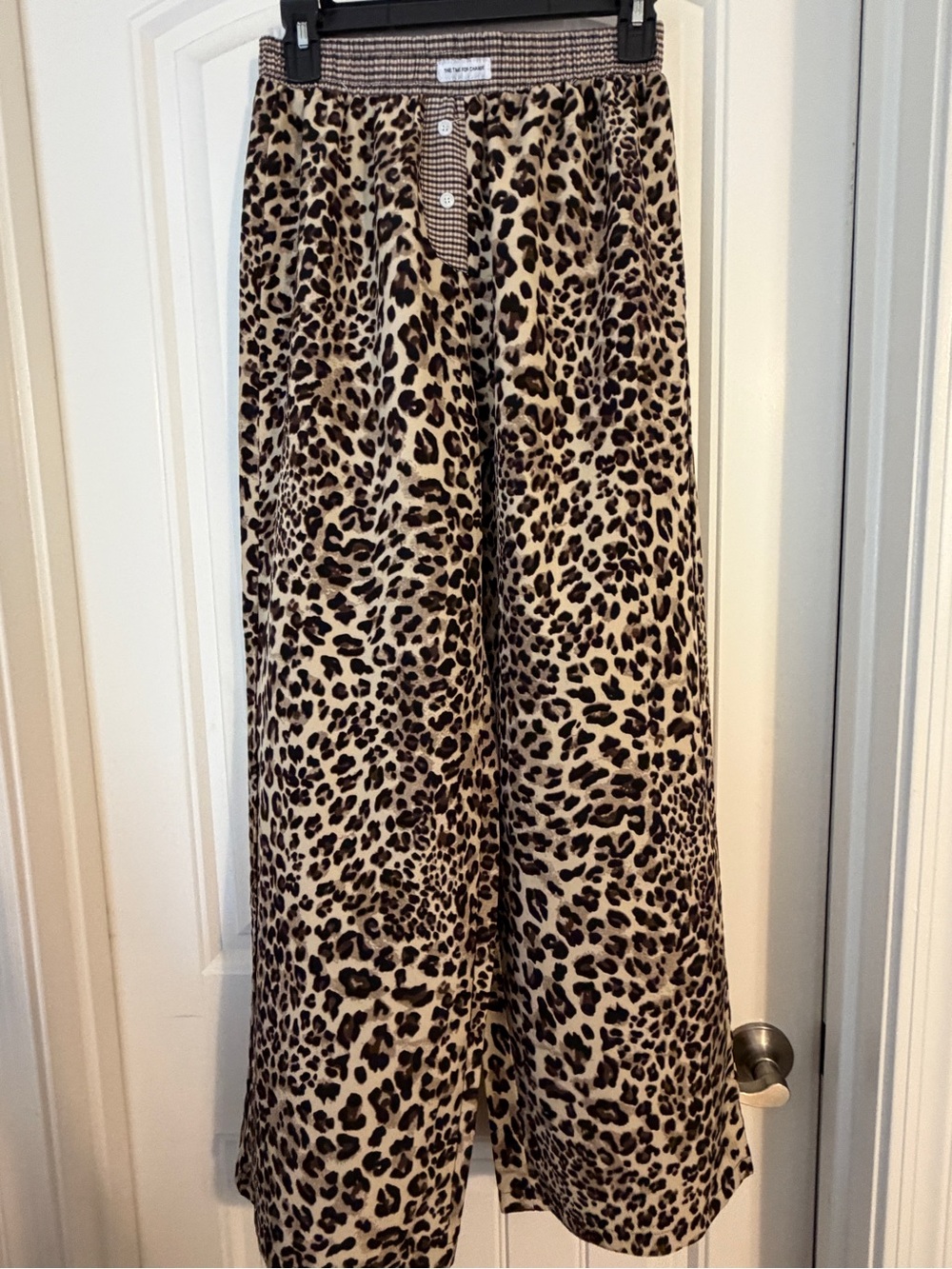 SHEIN Animal Print Wide-Leg Pants